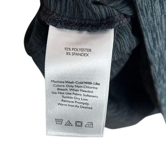 Eddie Bauer Heather 3/4 Sleeve Crossover Aster Pleated Mini Dress Gray Large - Picture 8 of 9